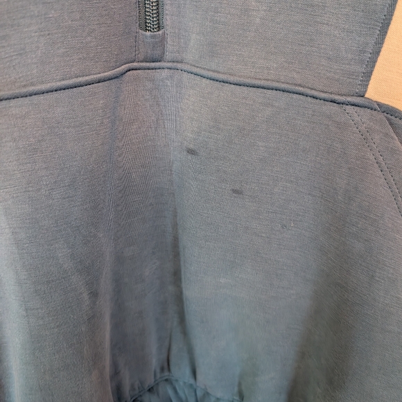 Blue and Gray Quarter-Zip Pullover - Picture 3 of 5